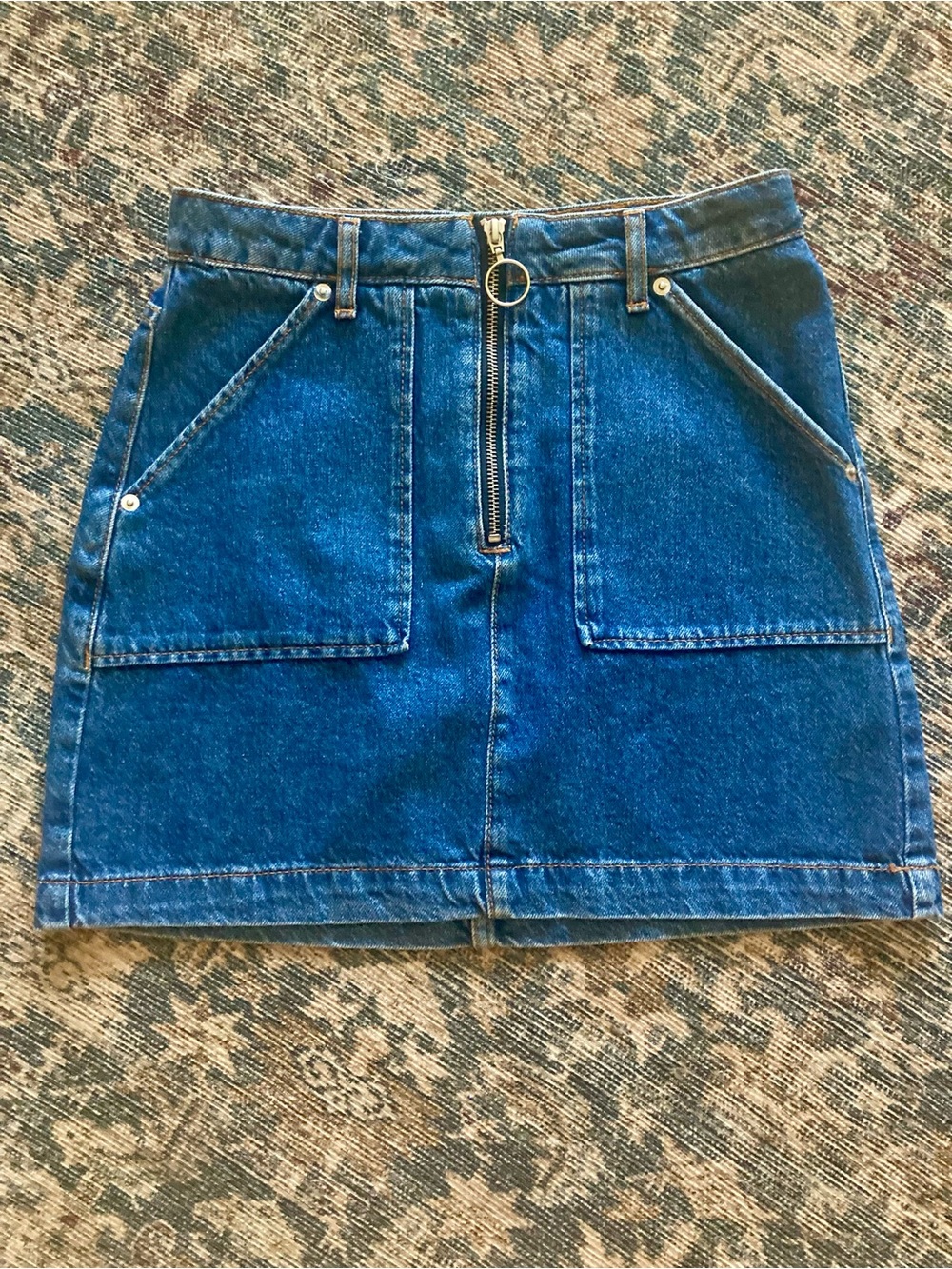 Topshop denim mini skirt
